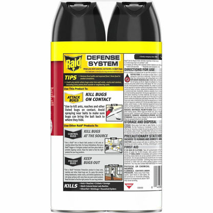 Raid Ant & Roach Killer Spray, 17.50 fl oz, Red, 2/Pack (SJN385310)