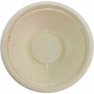 World Centric Compostable Fiber Bowl, Food, Soup, Ice Cream, Natural, Fiber Body, 4/Carton (WORBOSC16LFP)