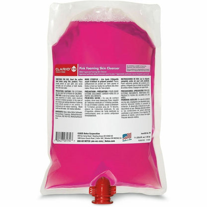 Betco Pink Foaming Skin Cleanser, Neutral Scent, 1.06 quart, Touchless Dispenser, 6/Carton (BET750H200)