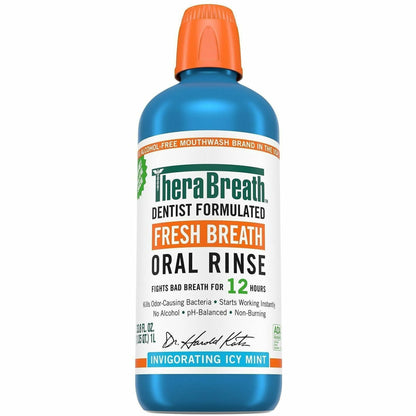 TheraBreath Fresh Breath Oral Rinse, Icy Mint, 1.06 quart  (CDC9702981616)