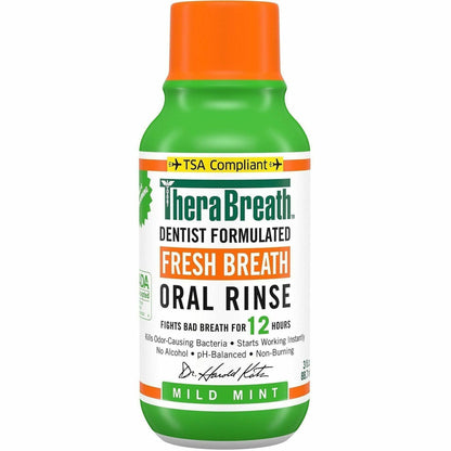 TheraBreath Fresh Breath Oral Rinse, Mild Mint, 3 fl oz Bottle  (CDC9702999511)