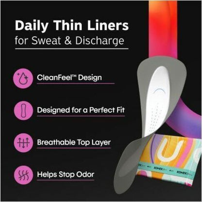 U by Kotex Wrapped Panty Liners, Individually Wrapped, 120/Box (KCC58311)