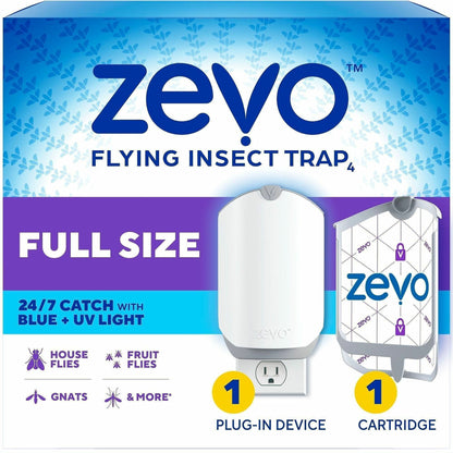 P&G Zevo Indoor Flying Insect Trap Kit, White, 4/Carton (PGC01790)