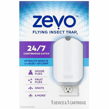 P&G Zevo Indoor Flying Insect Trap Kit, White, 4/Carton (PGC01790)