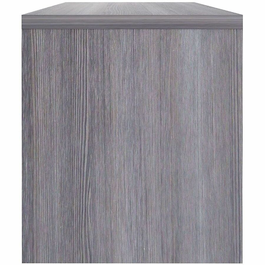 Lorell Essentials Wall-Mounted Hutches with Wood Doors, 17" x 48" x 15", Weathered Charcoal (LLR69635)