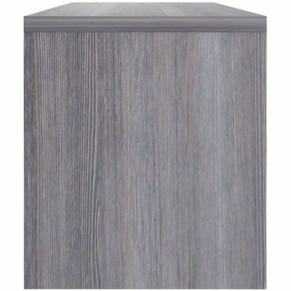 Lorell Essentials Wall-Mounted Hutches with Wood Doors, 17" x 48" x 15", Weathered Charcoal (LLR69635)