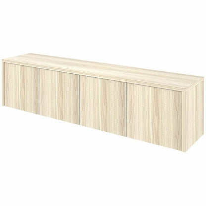 Lorell Essentials Wall-Mounted Hutche with Wood Doors, 17" x 72" x 15", Modern Elm (LLR66346)