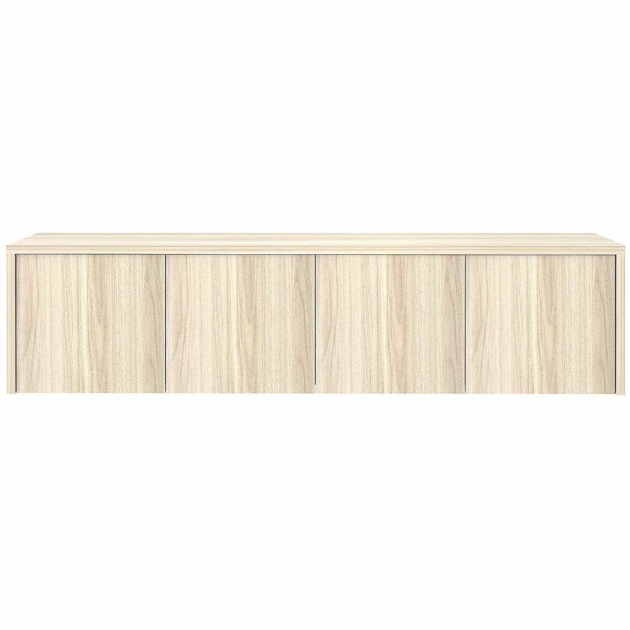 Lorell Essentials Wall-Mounted Hutche with Wood Doors, 17" x 72" x 15", Modern Elm (LLR66346)