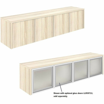 Lorell Essentials Wall-Mounted Hutche with Wood Doors, 17" x 72" x 15", Modern Elm (LLR66346)
