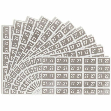 Smead ETS Color-Coded Year Labels, 1/2" x 5/64", Gray, 27, Paper, Laminated, 1/Pack (SMD67927)