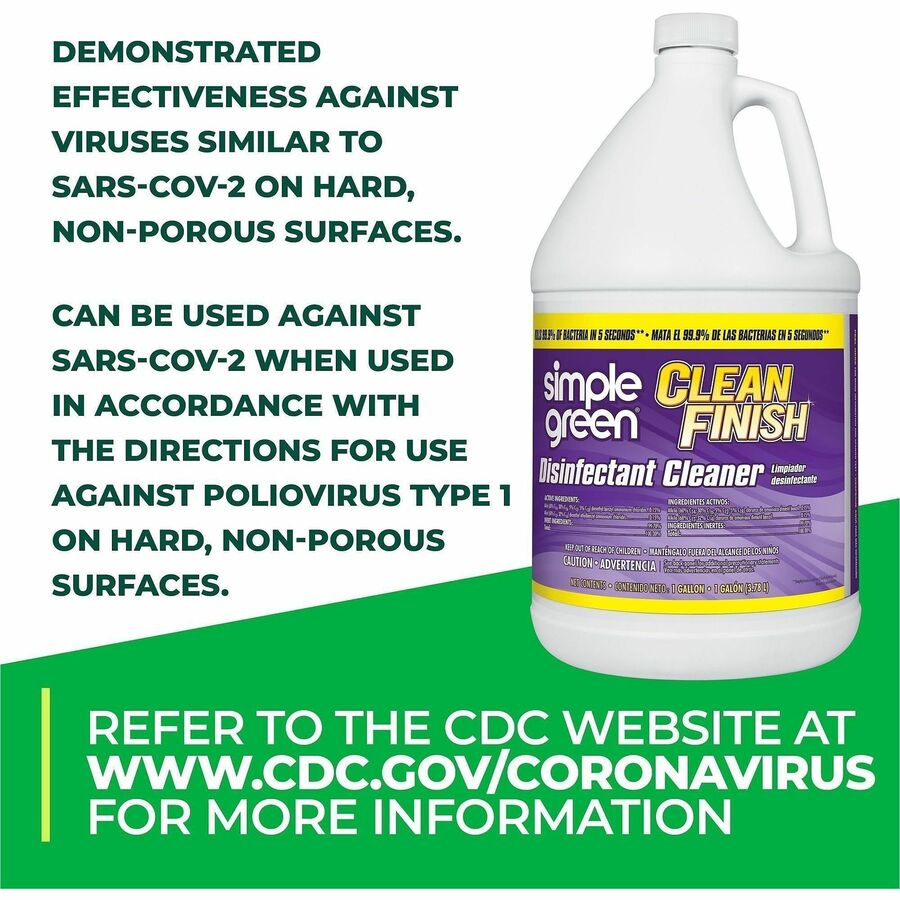 Simple Green Clean Finish Disinfectant Cleaner, 128 fl oz (SMP2801128)