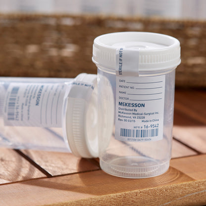 McKesson Specimen Container for Pneumatic Tube Systems 120 mL (4 oz.) Screw Cap Sterile (503927_EA)
