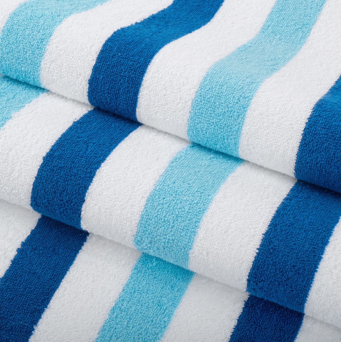 Hospeco® Cabo Cabana Beach Towel 30x70 Navy/Blue, 24/Case (HOSCABOCABANA-NV-BL-CS)