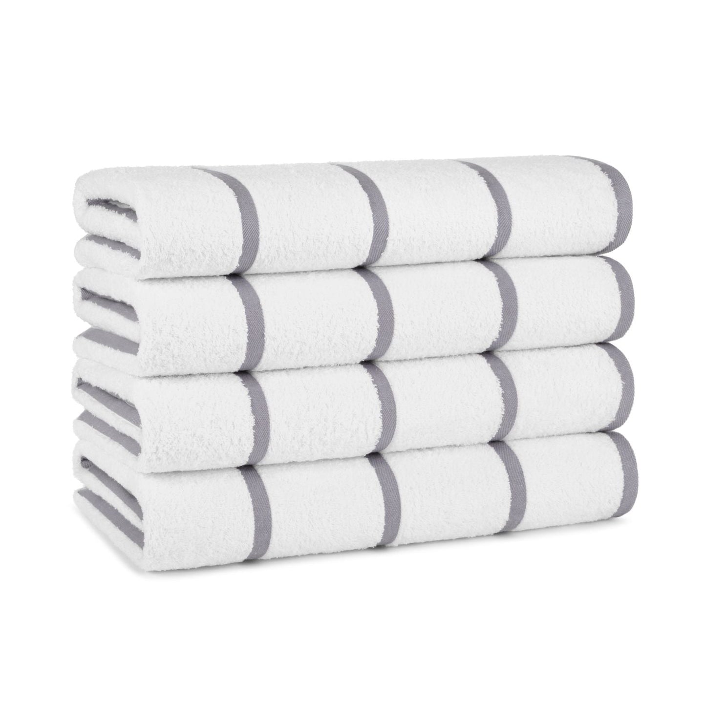 Hospeco® Las Rayas Beach Towel 30x60 Light Grey, 24/Case (HOSBT-HS3060-15LG-CS)