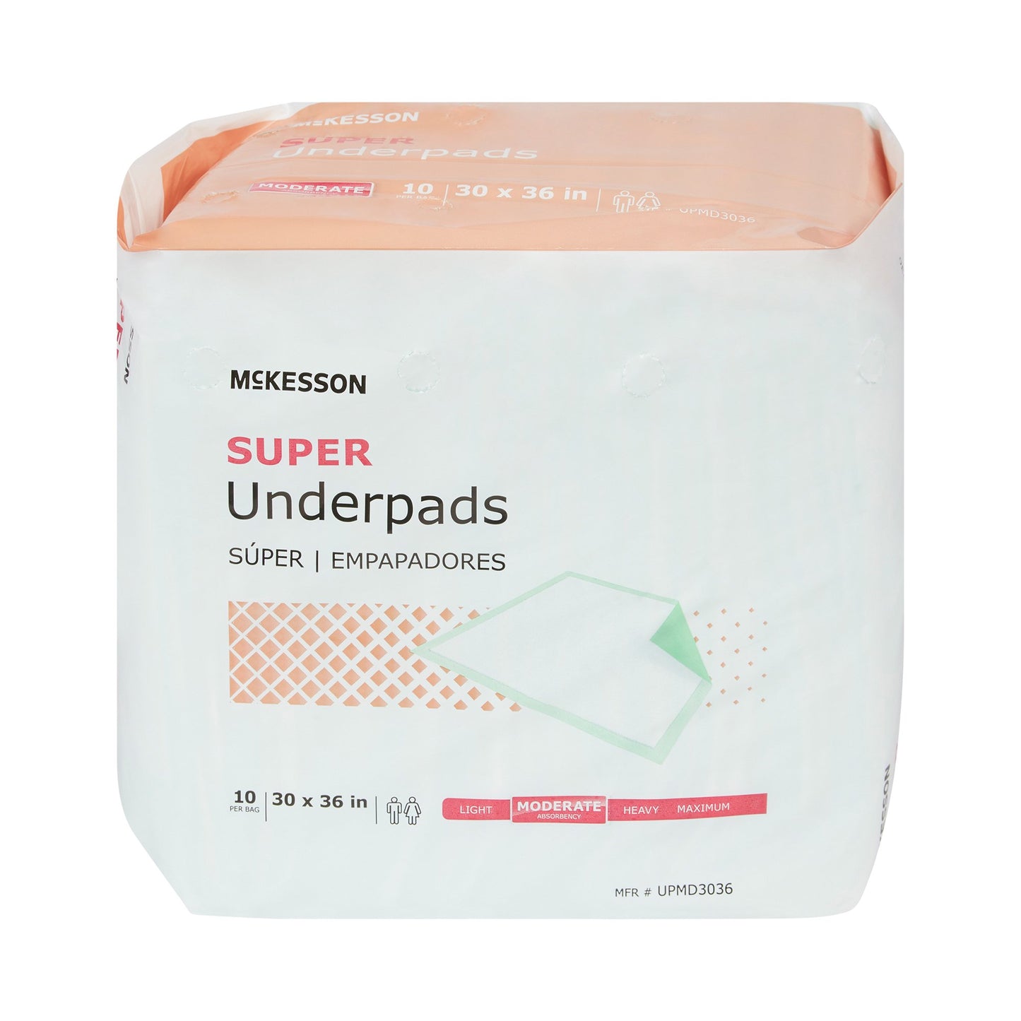 McKesson Super Disposable Underpad 30 X 36 Inch Fluff / Polymer Moderate Absorbency (724050_CS)
