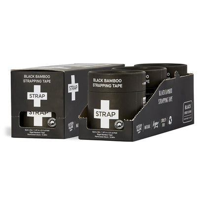 Strap Athletic Tape Black 1.97 Inch X 5-1/2 Yard Bamboo Fiber NonSterile (1219455_BX)