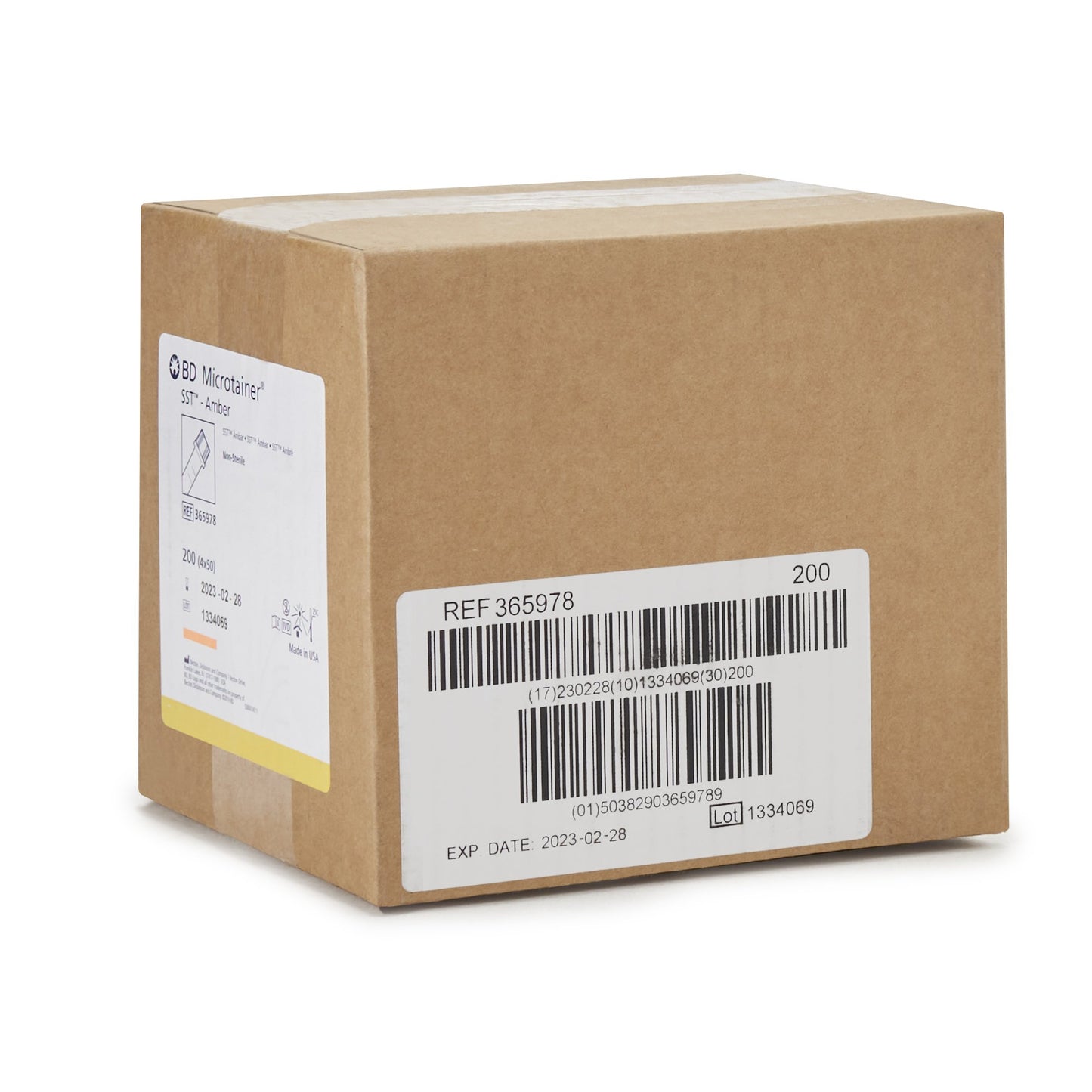 BD Microtainer® SST™ Capillary Blood Collection Tube Clot Activator / Separator Gel Additive 400 µL to 600 µL BD Microgard™ Closure Plastic Tube (419302_CS)
