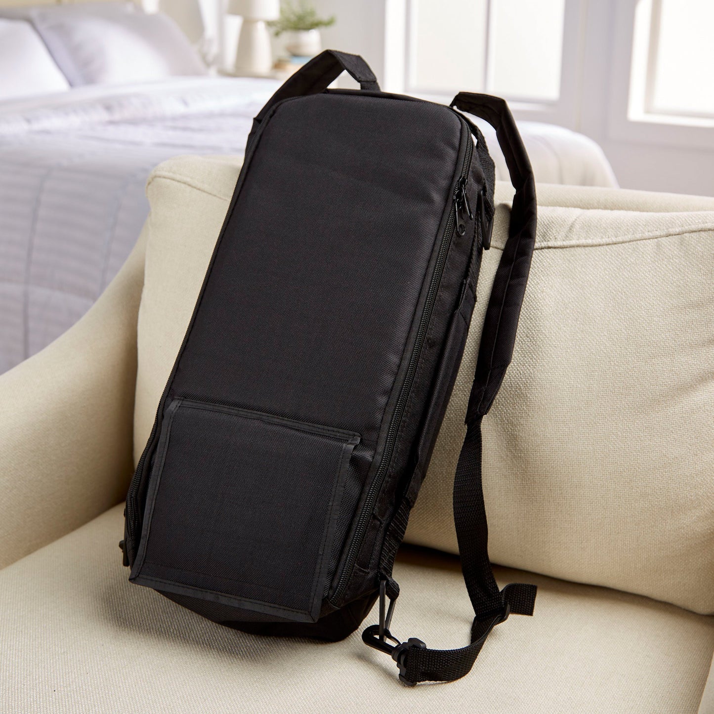 McKesson Feeding Pump Backpack 2 X 8 X 18 Inch, Black, Pump Pocket, Outside View Window, Solution Wrap, Support Straps (1138437_EA)