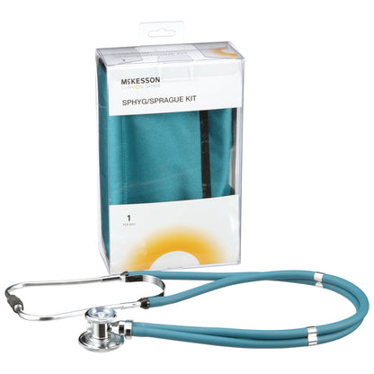 McKesson Brand Reusable Aneroid / Stethoscope Set 23 to 33 cm Adult Cuff Dual Head Sprague Stethoscope Pocket Aneroid (803195_BX)