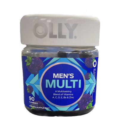 OLLY® Men's Multi Multivitamin Supplement MultiVitamins / Zinc Assorted Strengths - 5 mg - 5 mg Gummy 90 per Bottle Blackberry Blitz Flavor (1228374_BT)