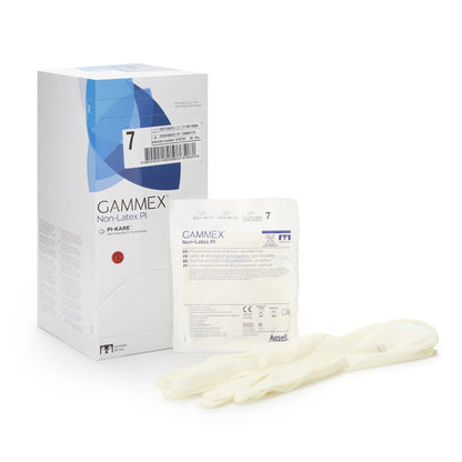 GAMMEX® Non-Latex PI Surgical Glove Size 7 Sterile Polyisoprene Standard Cuff Length Micro-Textured White Chemo Tested (765478_CS)