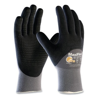 PIP MaxiFlex® Endurance™ MicroFoam Grip/Micro Dot Palm Coated Gloves, 2X-Large, Black/Gray, Palm, Finger and Knuckle Coated (112-34-845XXL)