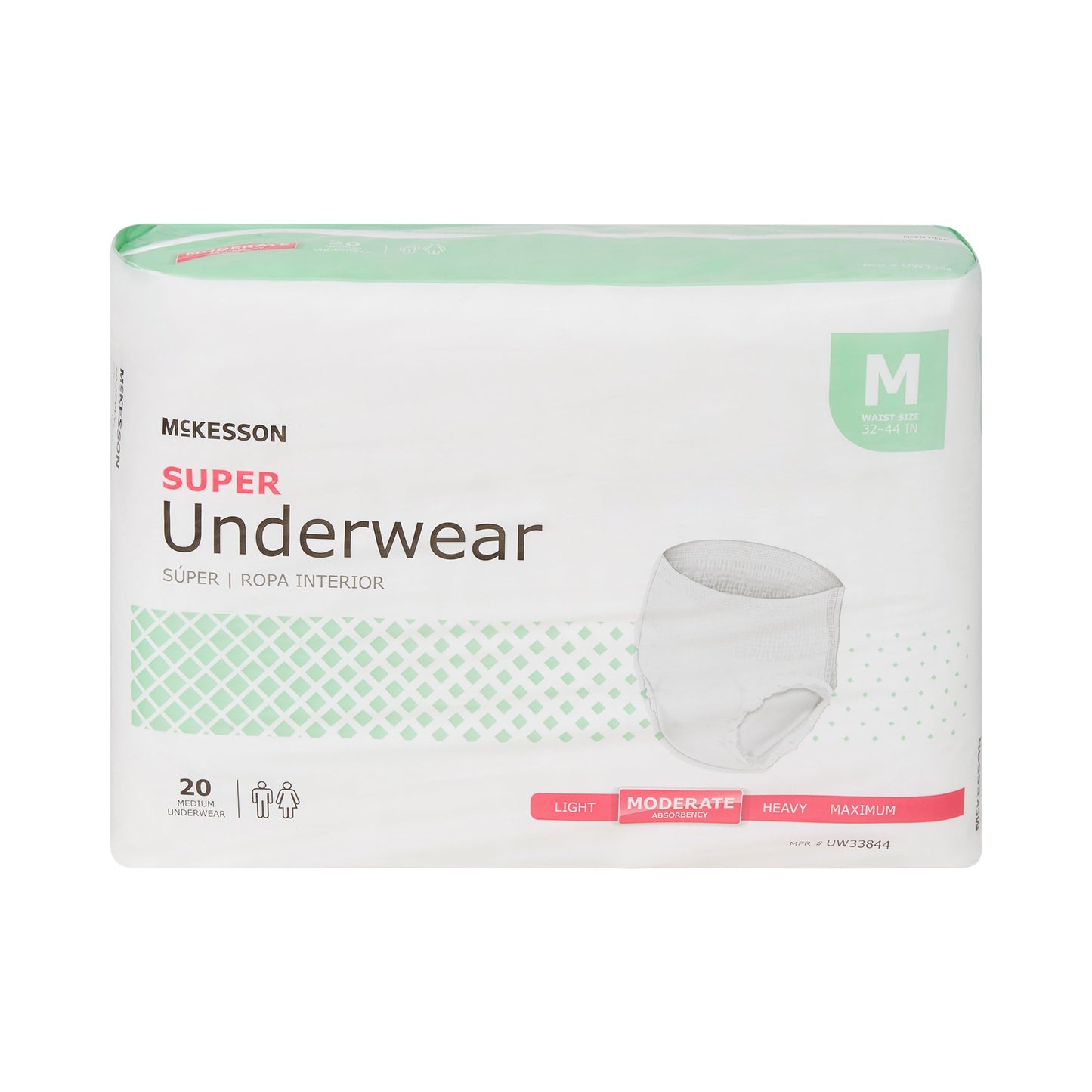 McKesson Unisex Adult Absorbent Underwear Pull On with Tear Away Seams Medium Disposable Moderate Absorbency (1123832_BG)