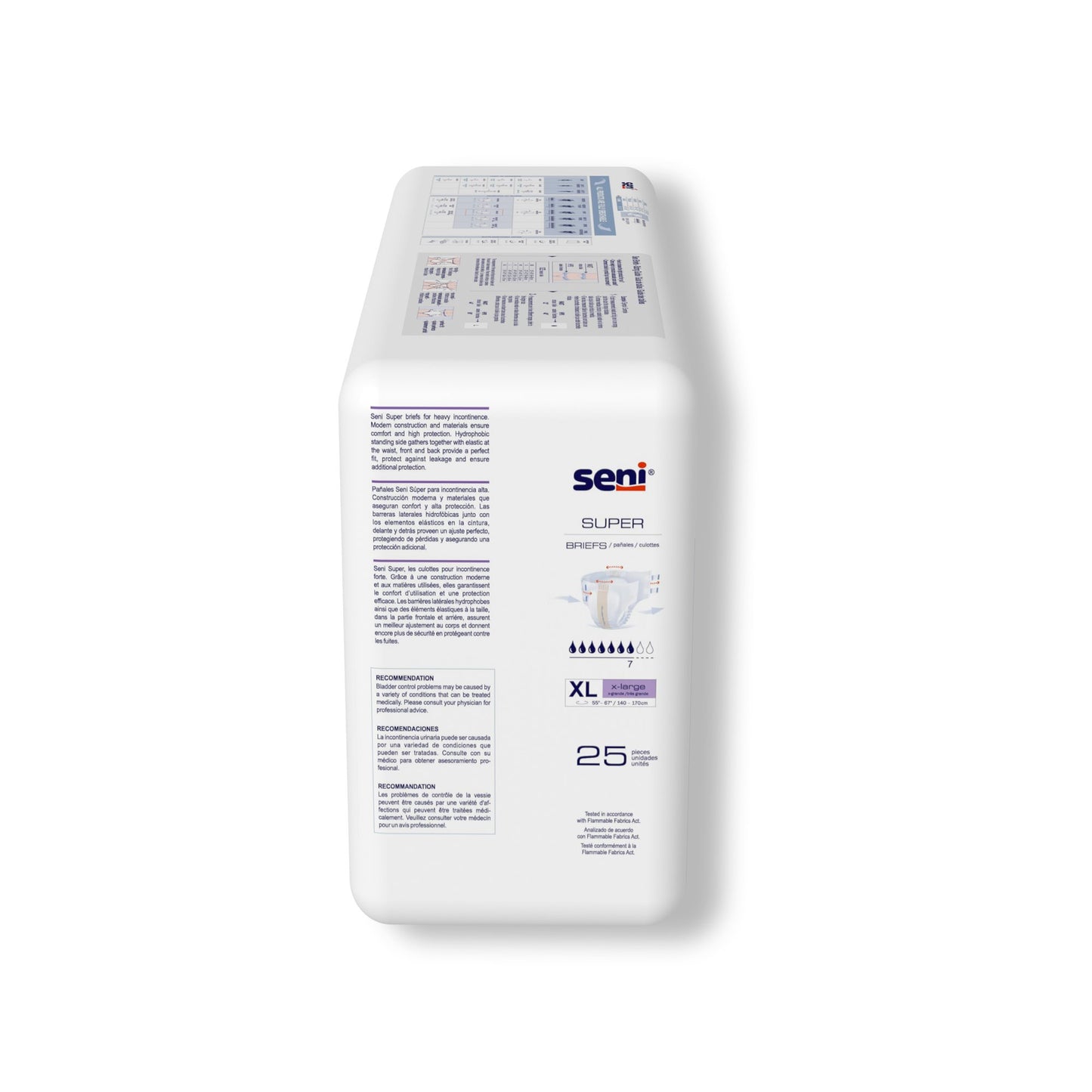 Seni® Super Unisex Adult Incontinence Brief X-Large Disposable Heavy Absorbency (1163865_PK)