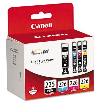 Canon® 4530B008AA (PGI-225, CLI-226) Ink, Cyan/Magenta/Pigment Black/Yellow, 4/Pack (CNM4530B008)