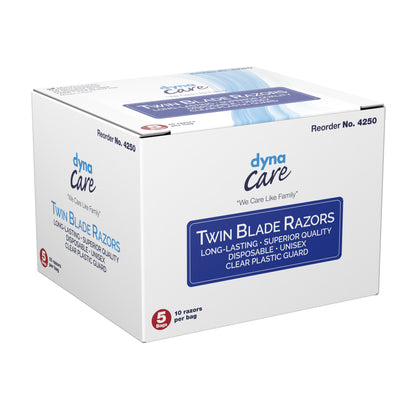 dyna Care Personal Razor Single Edge Twin Blade NonSterile Disposable (826659_CS)
