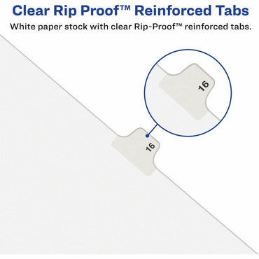 Avery Individual Bottom Tab Legal Dividers, 25 x Dividers (AVE12398)