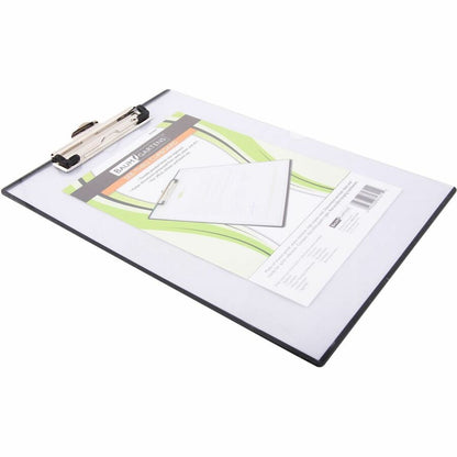 Baumgartens Quick Reference Clipboard, 0.5" Clip Capacity, Holds 8.5 x 11 Sheets, Clear (BAUTA1611)