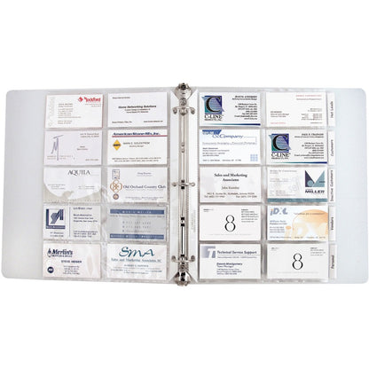 C-Line Business Card Refill Pages, 11" x 8-1/2", Clear (CLI61117)