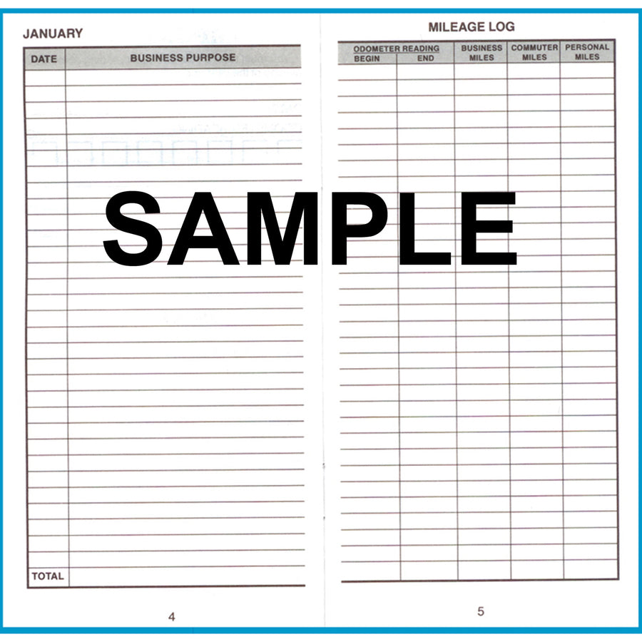 Dome Auto Mileage Log, One-Part (No Copies), 6.5 x 6.25, 32 Forms Total (DOM770)
