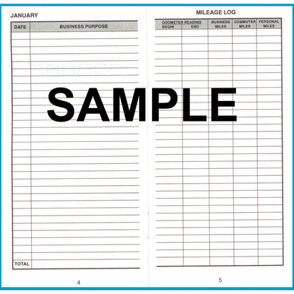 Dome Auto Mileage Log, One-Part (No Copies), 6.5 x 6.25, 32 Forms Total (DOM770)
