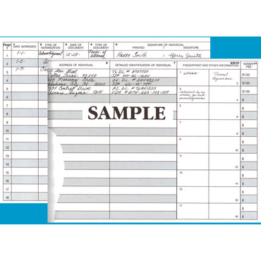 Dome Notary Public Record Book, 10 Column Format, Maroon Cover, 10.5 x 8.25 Sheets, 32 Sheets/Book (DOM880)