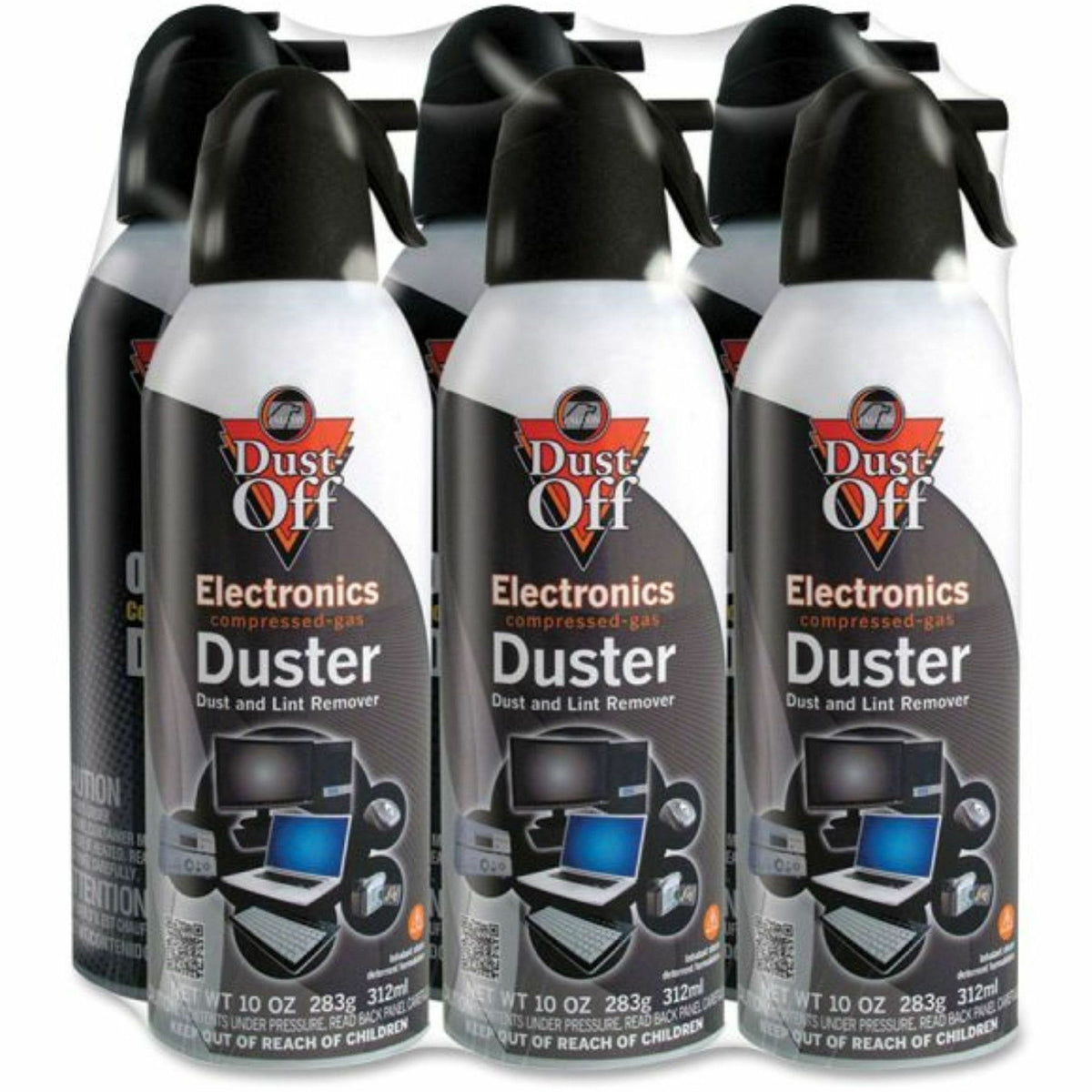 Falcon Dust-Off Compressed Gas Duster, Ozone-safe, Moisture-free, 6/Pack (FALDPSXL6)