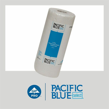 Pacific Blue Select Perforated Paper Towel Roll, 2 Ply, 8.80" x 11", 85 Sheets/Roll, White, 1 Roll (GPC27385)