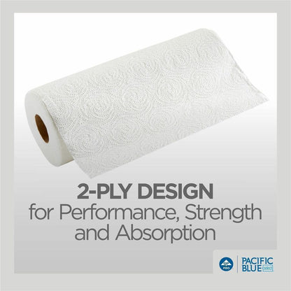 Pacific Blue Select Perforated Paper Towel Roll, 2 Ply, 8.80" x 11", 85 Sheets/Roll, White, 1 Roll (GPC27385)