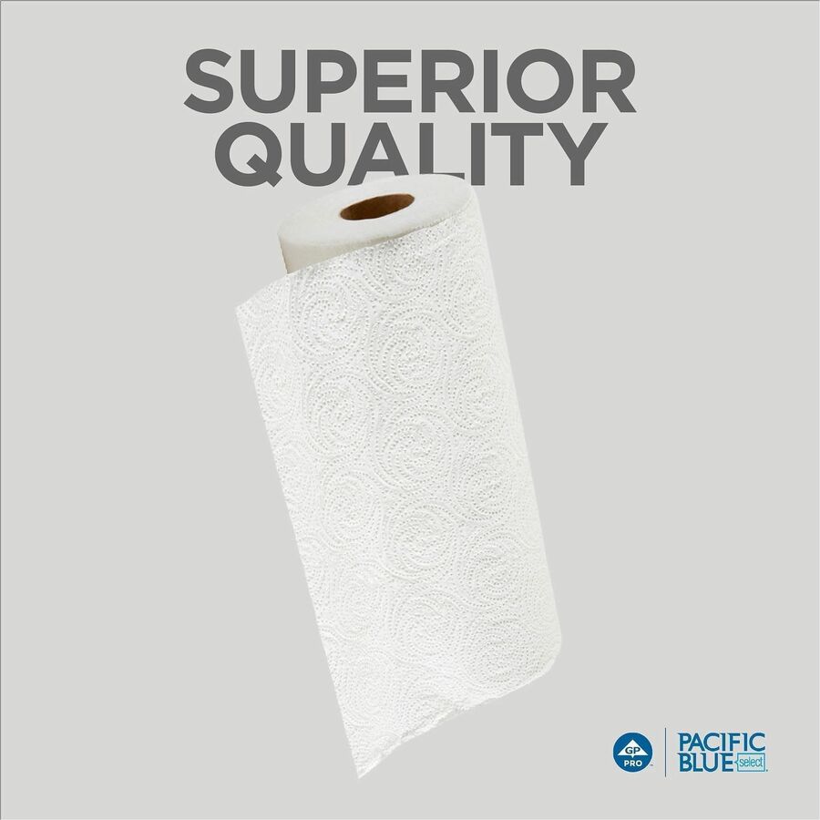 Pacific Blue Select Perforated Paper Towel Roll, 2 Ply, 8.80" x 11", 85 Sheets/Roll, White, 1 Roll (GPC27385)