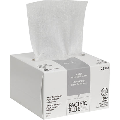 Pacific Blue Basic AccuWipe Recycled Disposable Delicate Task Wipers, 280/Box (GPC29712BX)