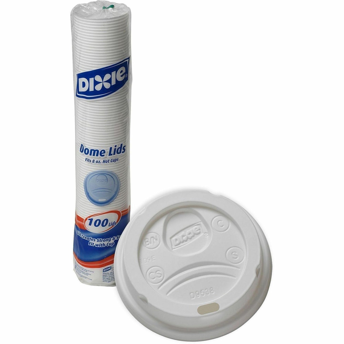 Dixie Small Hot Cup Lids, 100/Pack (DXE9538DXPK)