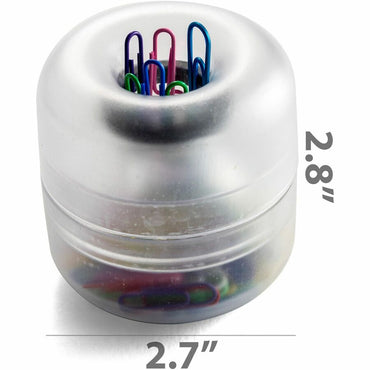 Officemate Euro-Style Designer Paper Clip Holder, Clear (OIC93695)