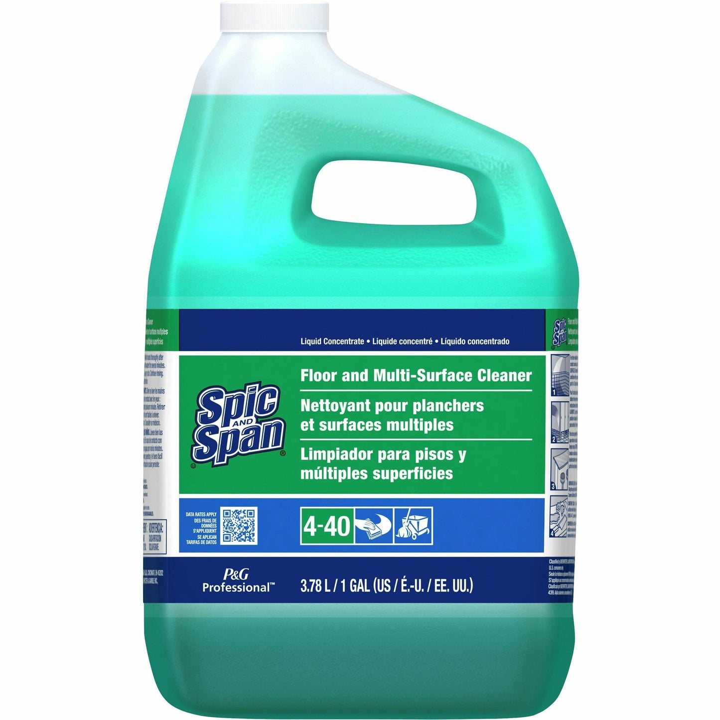 Spic and Span Floor and Multi-Surface Cleaner, Concentrate Liquid, 128 fl oz (PGC02001)
