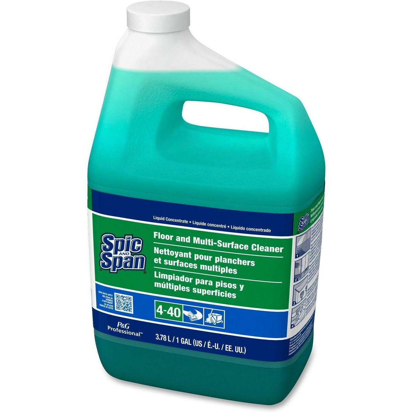 Spic and Span Floor and Multi-Surface Cleaner, Concentrate Liquid, 128 fl oz (PGC02001)