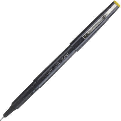 Pilot® Razor Point Fine Line Porous Point Pen, Stick, Extra-Fine 0.3 mm, Black Ink, Black Barrel, Dozen (PIL11001)