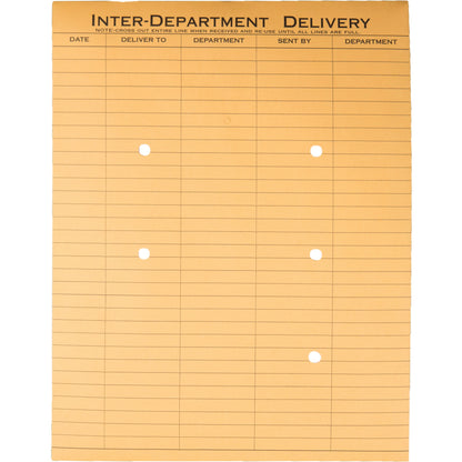 Quality Park Recycled Kraft String/Button Interoffice Envelope, #97, 10 x 13, Brown Kraft, 100/CT (QUA63560)