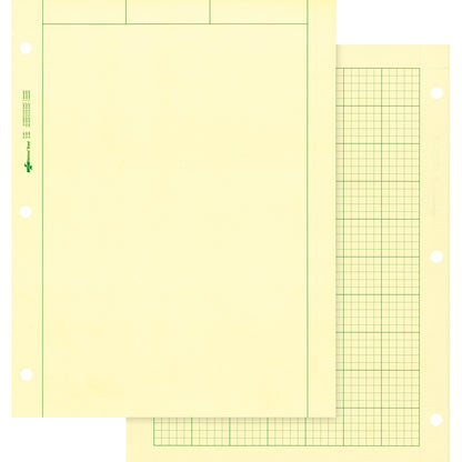 Rediform Computation Pads, 100 Sheets, Stapled/Glued, Letter, 8 1/2" x 11", Green (RED42382)