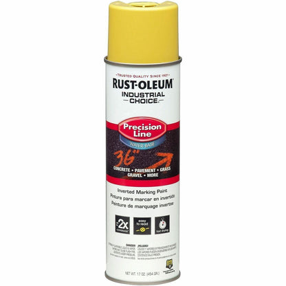 Industrial Choice White M1800 Marking Paint Spray, Aerosol, High Visibility Yellow, 1.06 lb  (RST203034)