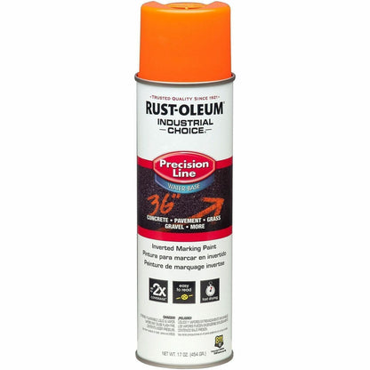 Industrial Choice White M1800 Marking Paint Spray, Aerosol, Fluorescent Orange, 1.06 lb  (RST203036)
